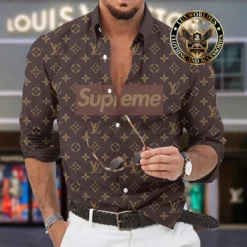 Premium LOUIS VUITTON Long Sleeve Button Shirt LUX-CCY-LV000ELOOEYKY