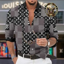 Premium LOUIS VUITTON Long Sleeve Button Shirt LUX-CCY-LV000CRBW13QK