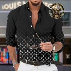 Premium LOUIS VUITTON Long Sleeve Button Shirt LUX-CCY-LV000CWBE0TOQ