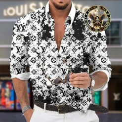 Premium LOUIS VUITTON Long Sleeve Button Shirt LUX-CCY-LV000BLQRLOEX