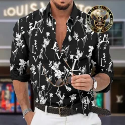 Premium LOUIS VUITTON Long Sleeve Button Shirt LUX-CCY-LV000LI1N3AUJ