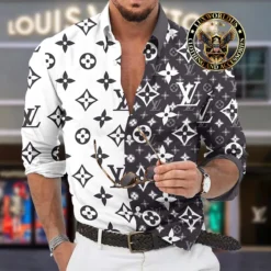 Premium LOUIS VUITTON Long Sleeve Button Shirt LUX-CCY-LV000KWEHBXZY