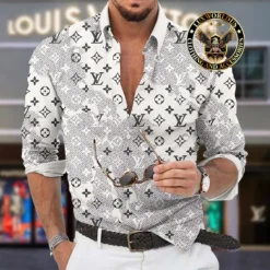 Premium LOUIS VUITTON Long Sleeve Button Shirt LUX-CCY-LV000S3AJKFSC