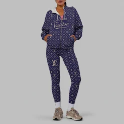 LOUIS VUITTON Premium Zip Hoodie Leggings Set LUX-ZIPAF+DDK-QYENAEHX