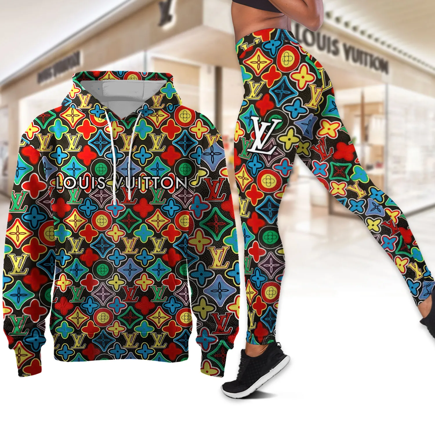 LOUIS VUITTON Premium Hoodie Leggings Set 2025 LUX-AF+DDK-HOCEUTWQ
