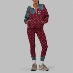 LOUIS VUITTON Premium Zip Hoodie Leggings Set LUX-ZIPAF+DDK-DSSHOMJE