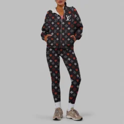 LOUIS VUITTON Premium Zip Hoodie Leggings Set LUX-ZIPAF+DDK-2MXRA24Q