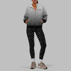 LOUIS VUITTON Premium Zip Hoodie Leggings Set LUX-ZIPAF+DDK-2AQOSTIX