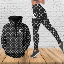 Louis Vuitton BLack Hoodie Leggings Luxury Brand Lv Clothing Clothes Outfit For Women Luxury Women Outfit Trending 2025 – MRS-AF+DDK-00841533