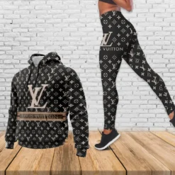 Louis Vuitton Black Hoodie Leggings Luxury Brand Clothing Clothes Outfit For Women – MRS-AF+DDK-00131500