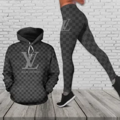 Louis Vuitton Grey Hoodie Leggings Luxury Brand Clothing Clothes Outfit For Women – MRS-AF+DDK-00135369