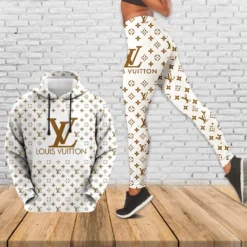 Louis Vuitton White Hoodie Leggings Luxury Brand Clothing Clothes Outfit For Women – MRS-AF+DDK-0013546982
