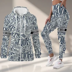 C.DIOR Premium Zip Hoodie Leggings Set LUX-ZIP-AF+DDK-WZXYKLMR