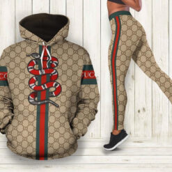 Gucci Snake All Over Print Hoodie And Leggings Set - AF+DDK-00523633