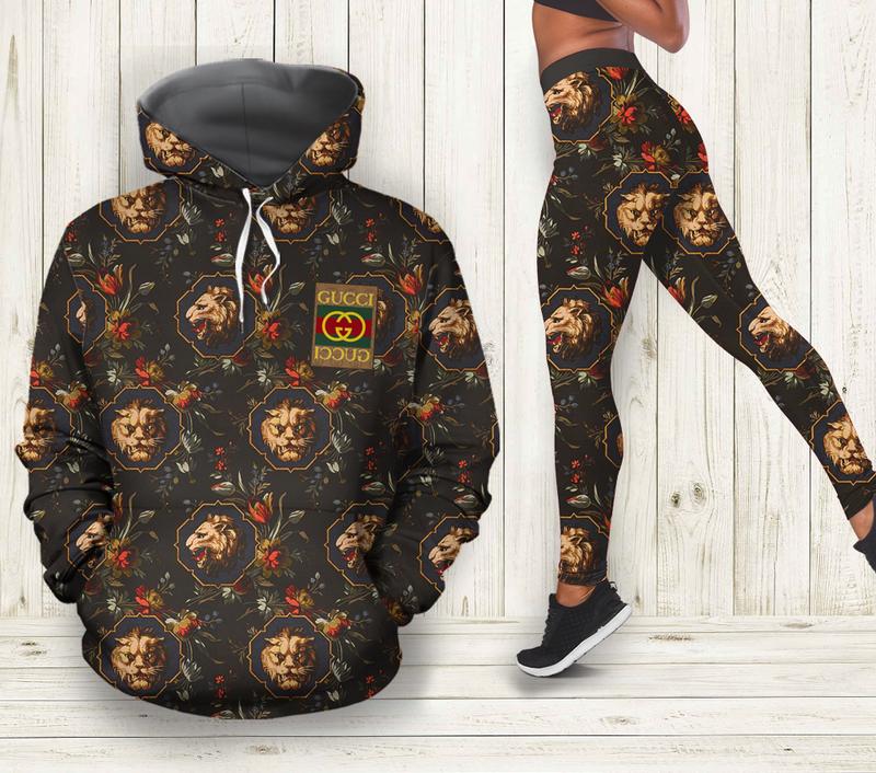 Gucci Lion Hoodie Leggings Luxury Brand Clothing Clothes Outfit For Women Luxury Women Outfit Trending 2025 - AF+DDK-00181398